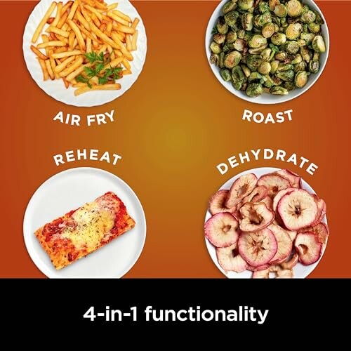 Image showing air fry, roast, reheat, and dehydrate food options.